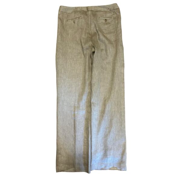 Jones New York Collection Pants Slacks Trousers SZ 16 Linen Brown Straight Leg - Picture 2 of 9